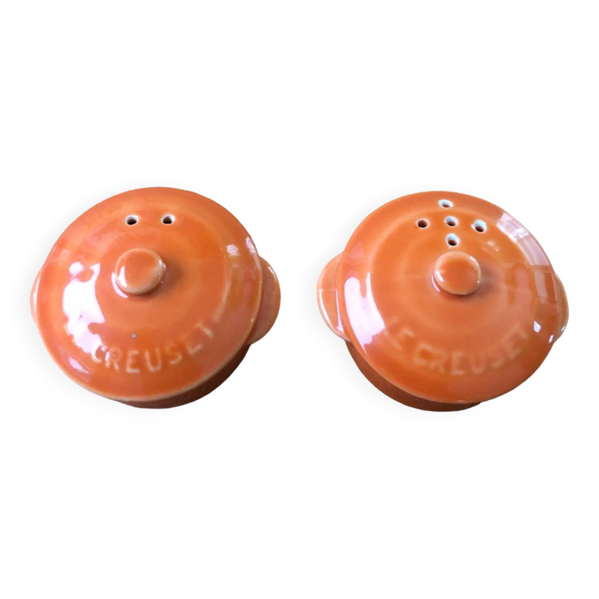 Le Creuset salt and pepper shakers