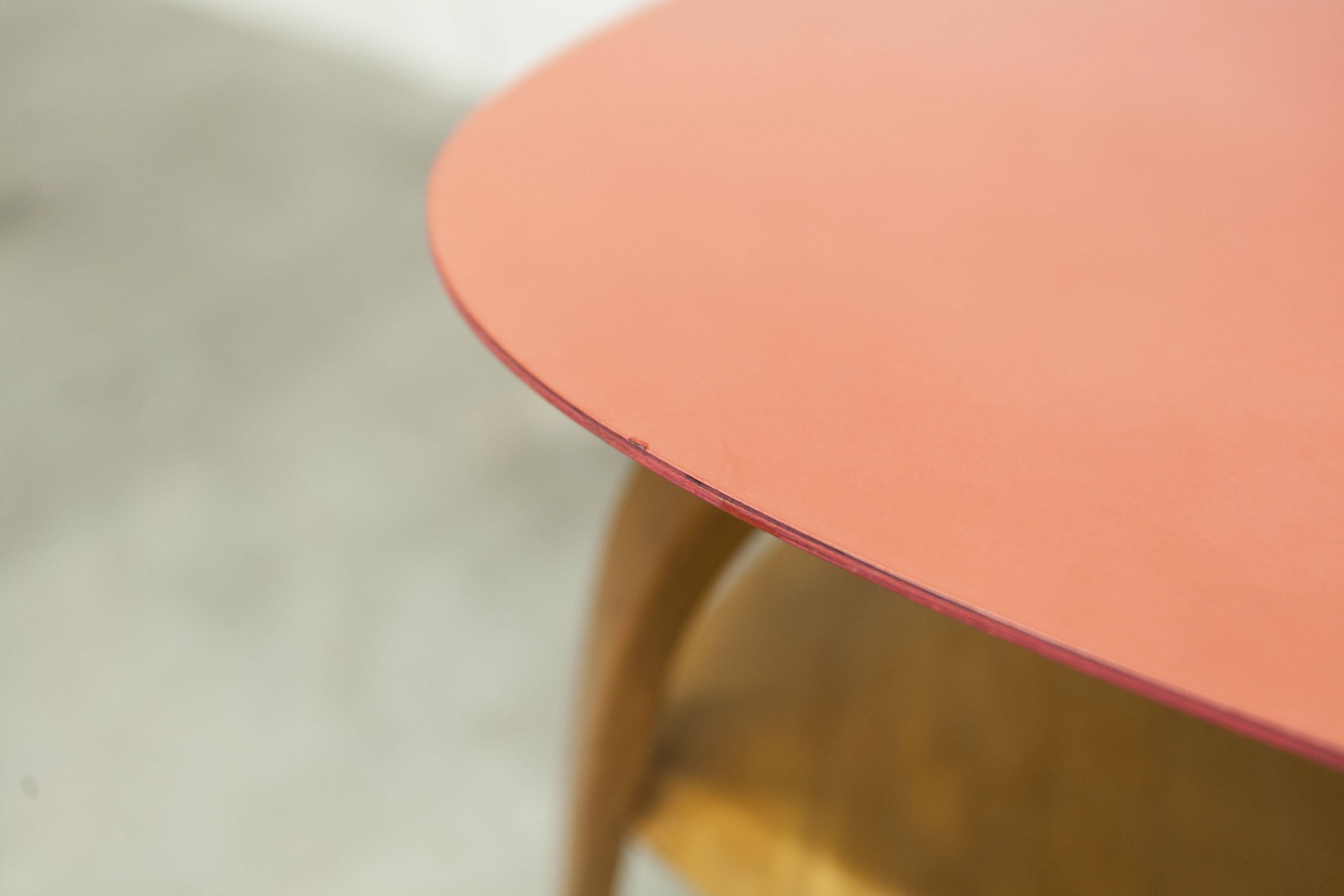 Baumann "bowwood" tripod coffee table designed by Hugues Steiner 1960