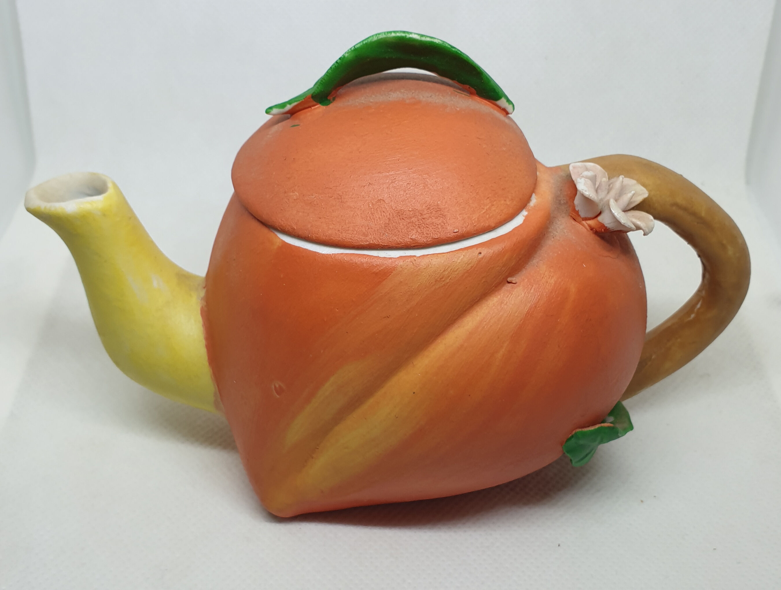 Trio of Fruit Teapot Original Vintage