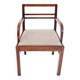 Fauteuil Art Déco, Pologne, années 1930. Après rénovation.