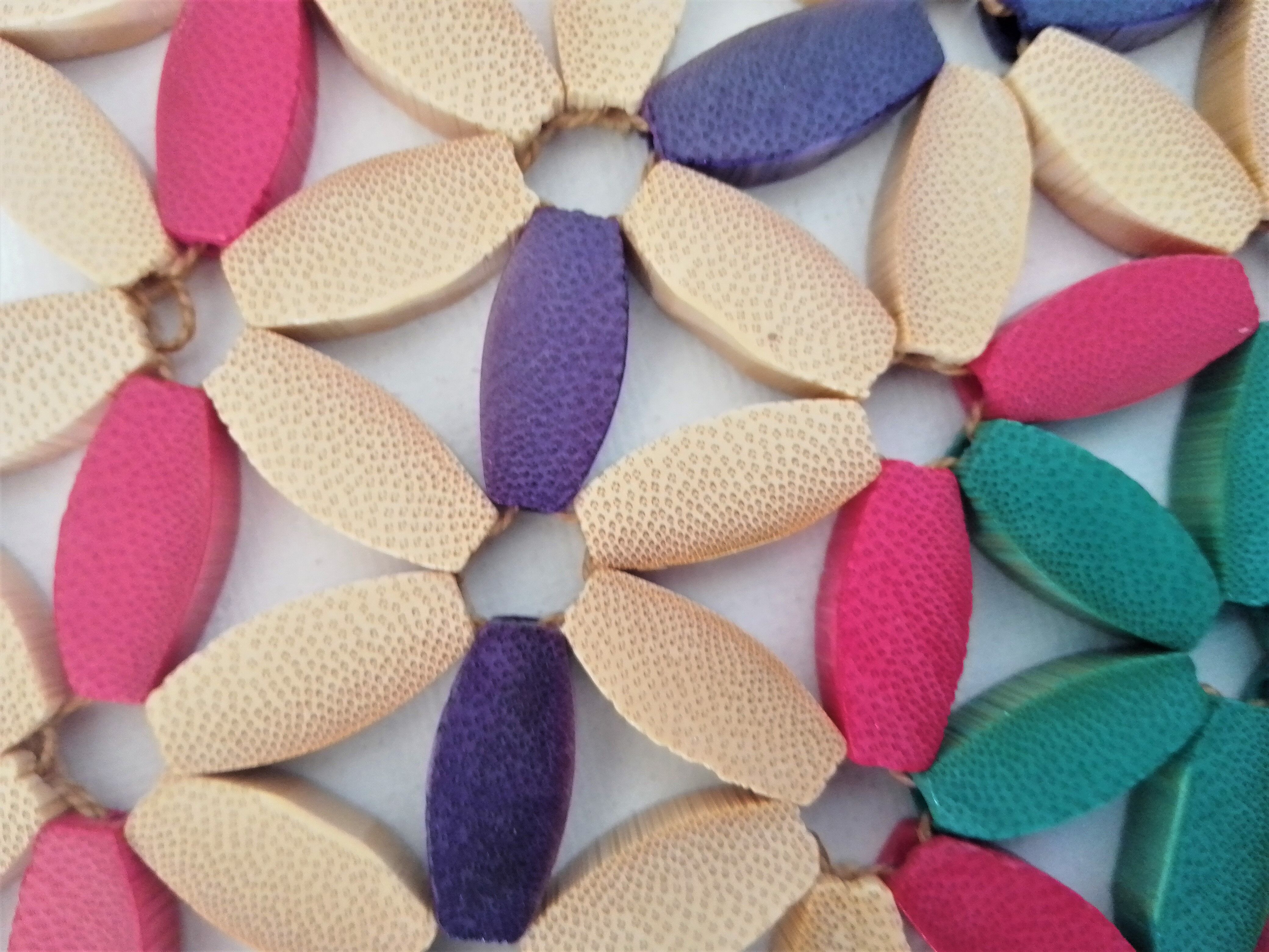 Colored wooden bead trivia