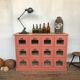 Former craft furniture with seed grocery drawers early 20th patinated