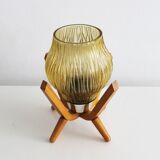 Pair of 1970's Vintage bedside table lamps by Drevo Humpolec