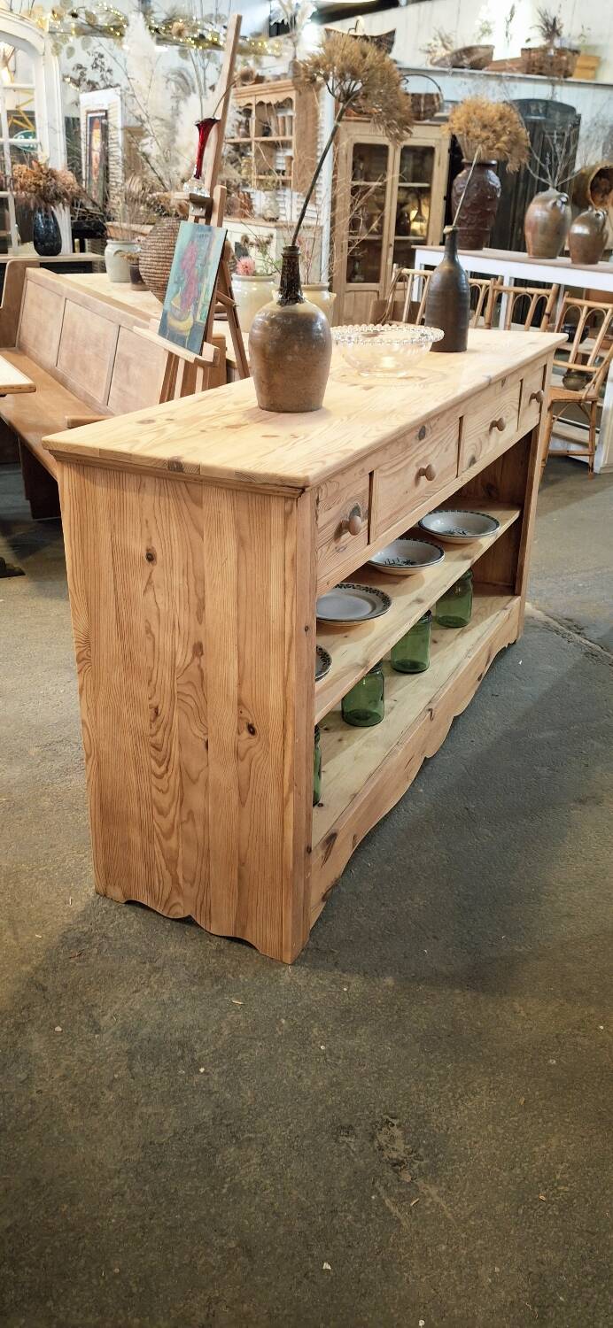 Open buffet in fir wood