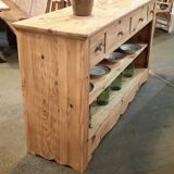 Open buffet in fir wood