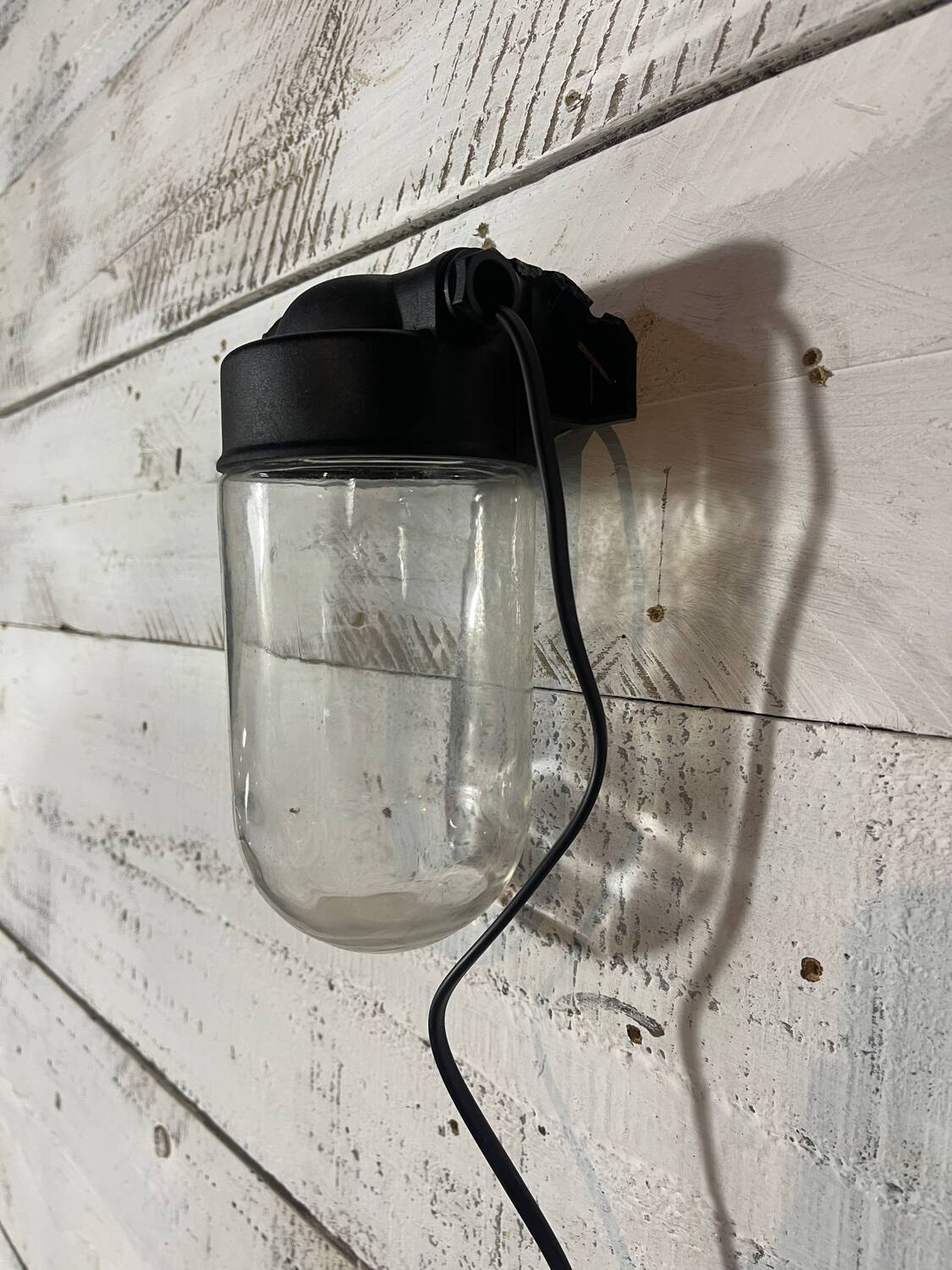 Glass and Bakelite wall light