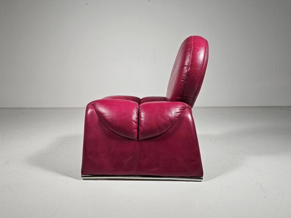 Fauteuil Calypso rose de Vittorio Introini pour Saporiti, Italie, 1970
