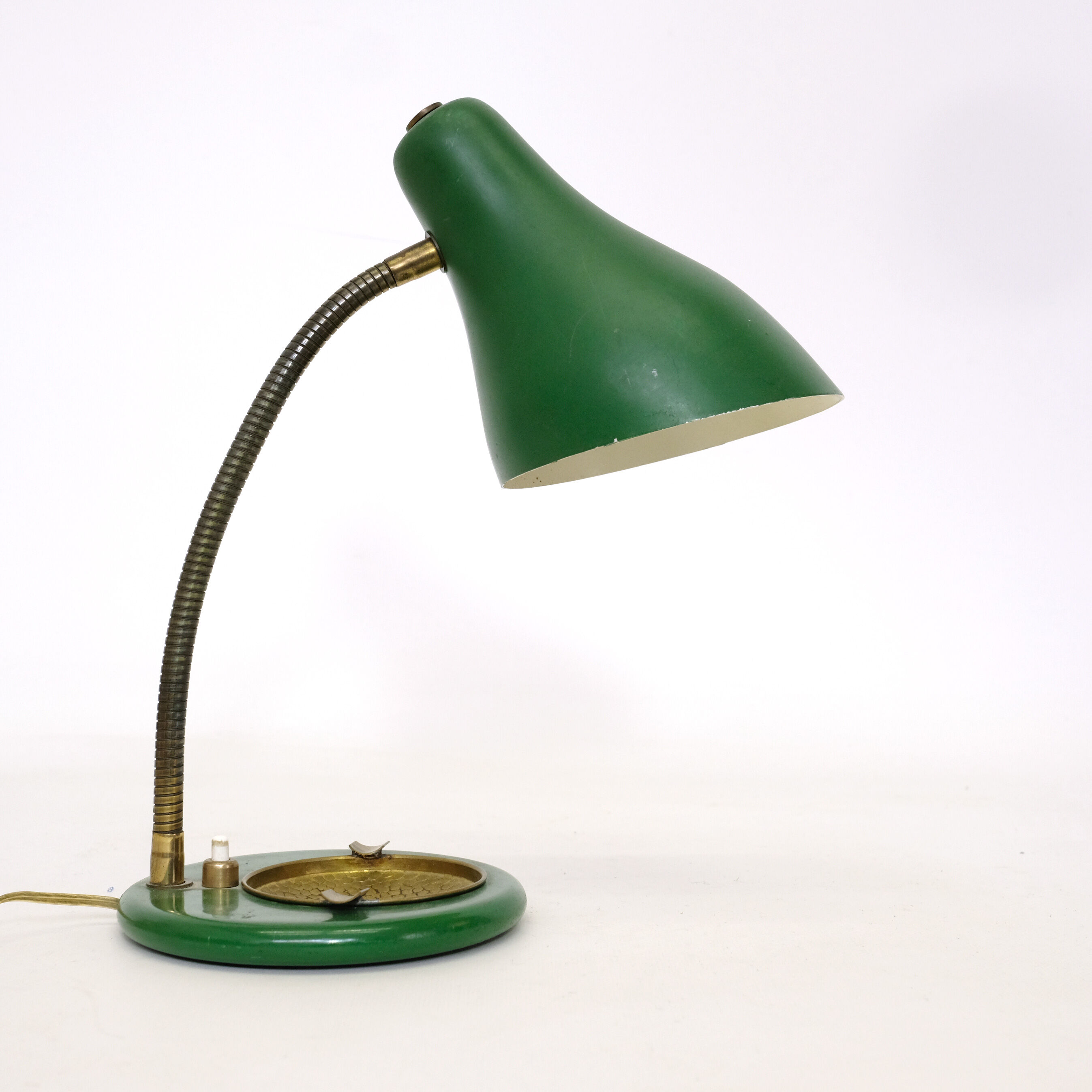 Green and gold lamp from the 50s.