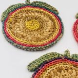 Set of 3 vintage rope trivets