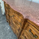 Commode à L’anguille En Noyer, Style Louis XV, Début XIXe