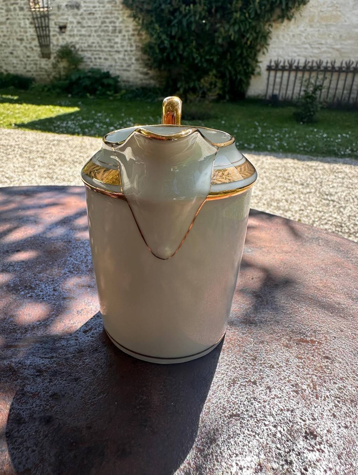 teapot, sugar bowl, cream jug, porcelain from Sologne, Larchevêque