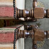 Pair of Louis XIII style poufs