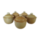 Covered tea bowls in CNP Village sandstone