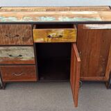 Buffet en bois coloré