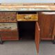 Colorful wooden sideboard