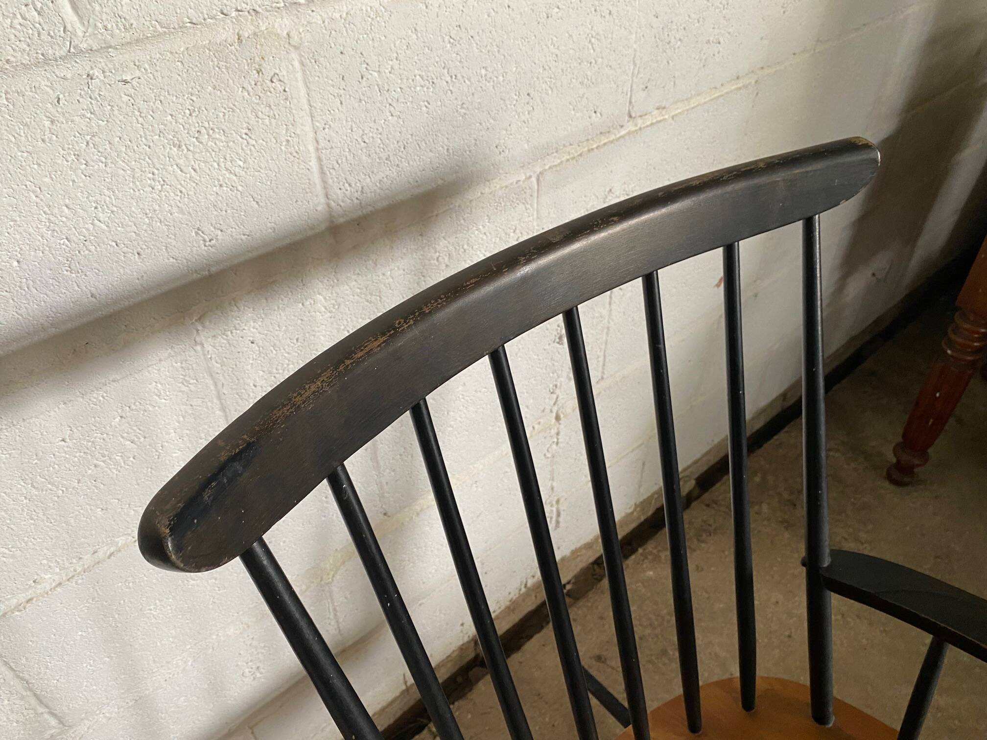 Rocking chair Scandinavian design attributed to Inge Andersson vintage 1960