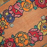 Carpet American made hooked hand 62x113cm - 1920