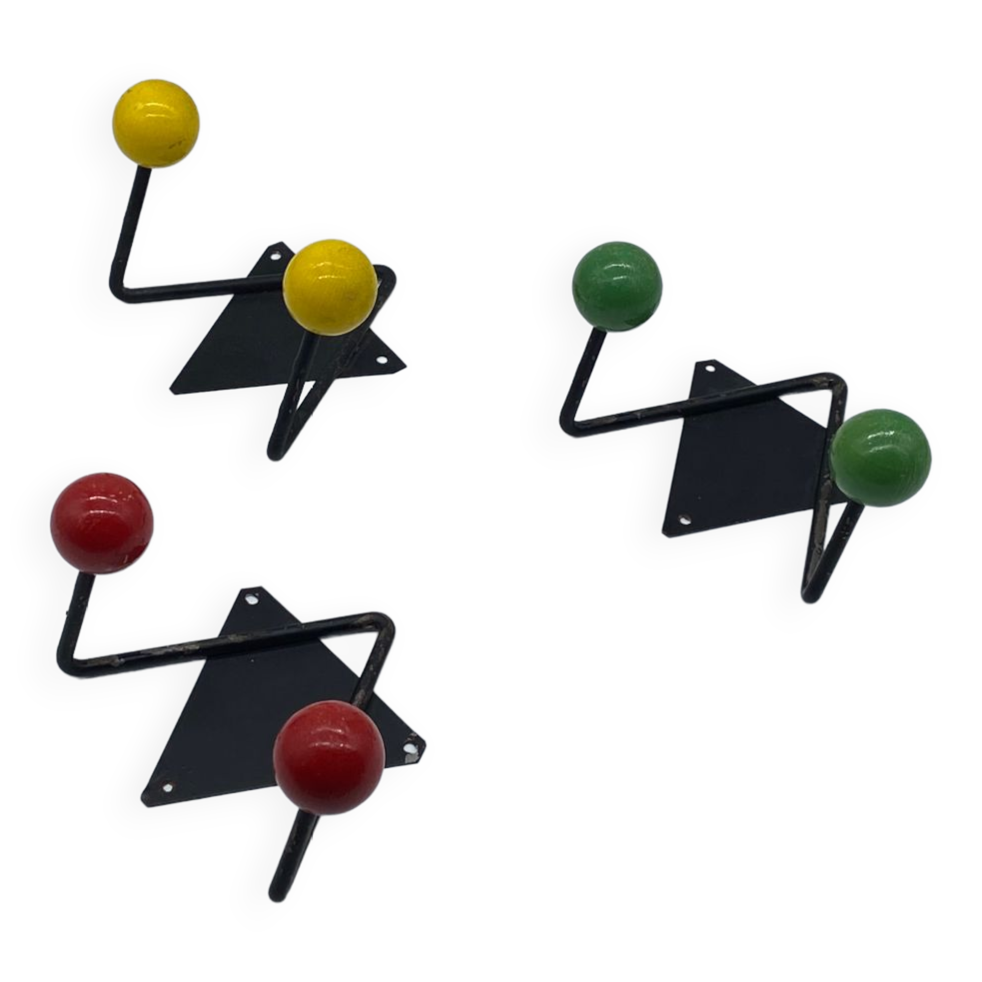 Hooks coat rack balls vintage