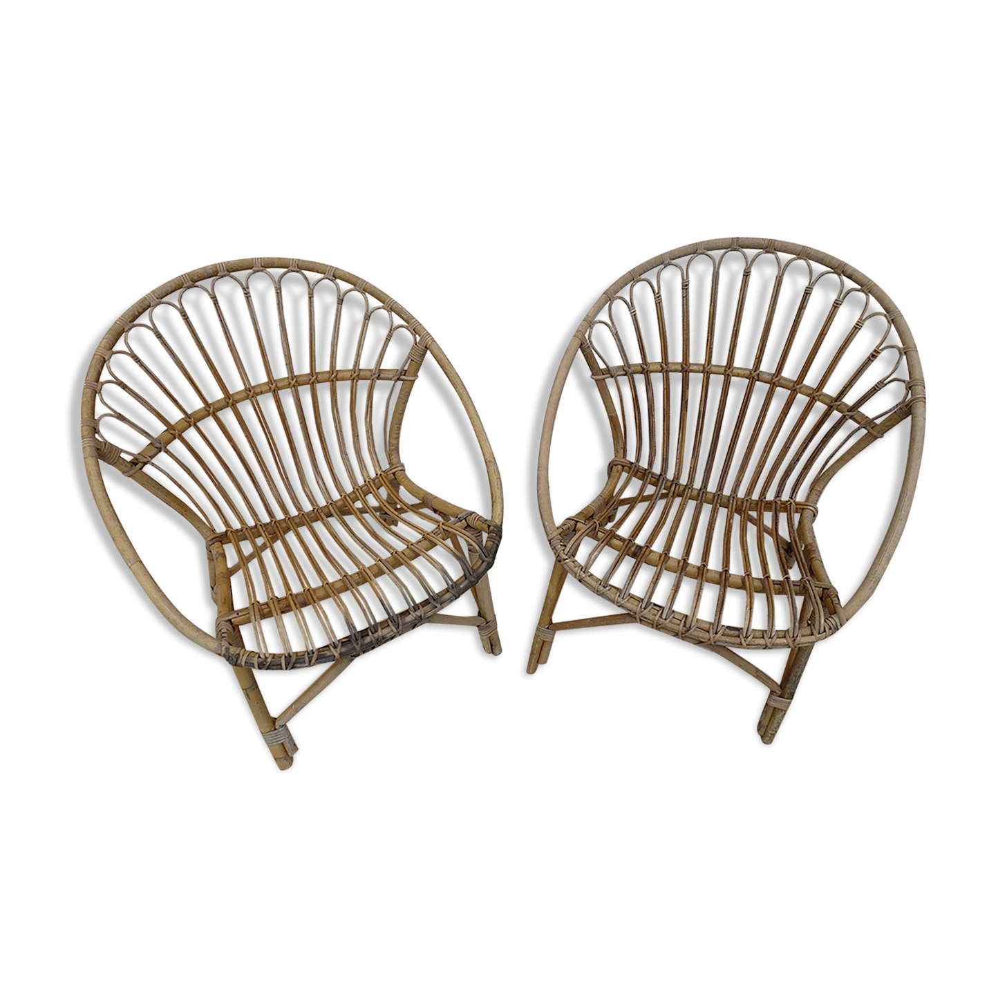 Rattan armchairs