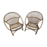 Rattan armchairs