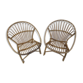 Rattan armchairs