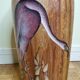 Decorative jar in painted solid wood, 57 cm