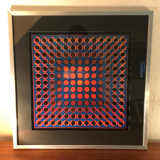 Vintage, Victor Vasarely Op Art print circa 70's