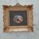 Enamel painting/under glass - Old - Signed