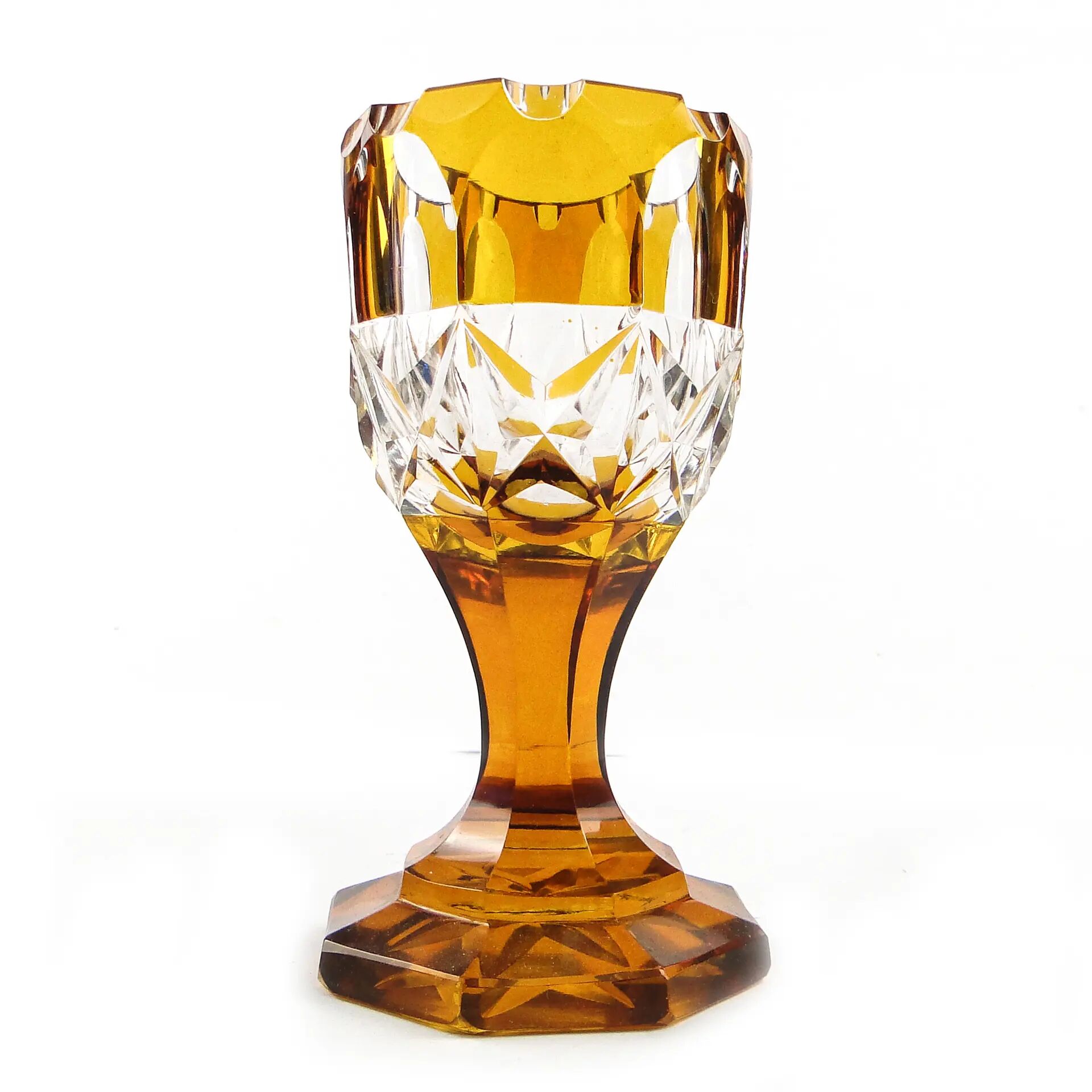 Art Deco goblet, crystal, Czechoslovakia, 1930s