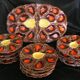 Service of 12 plates in oyster slip and its serving dish