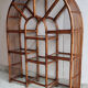 Bamboo rattan and glass shelf pier import 80s