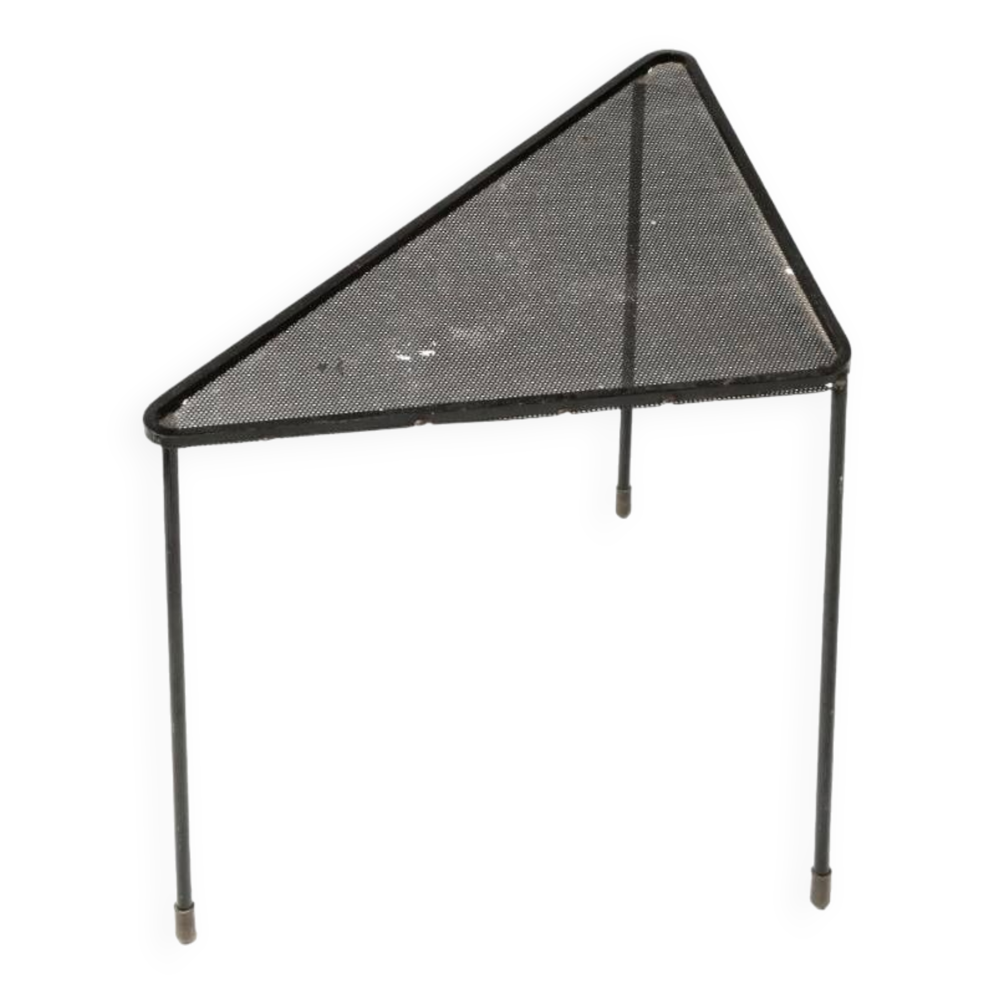 Mathieu Mategot (1910-2001) black lacquered metal coffee table - triangle table
