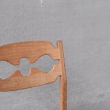 Oak razor danish mid-century dining chairs