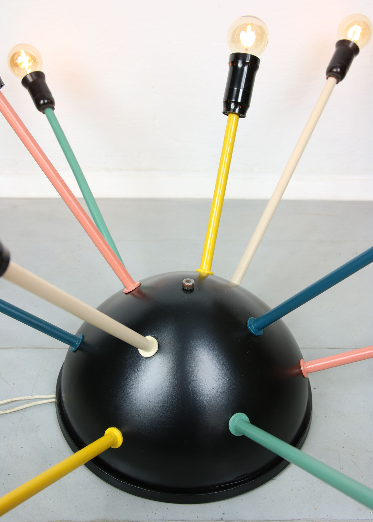 Mid-century Colourful Sputnik Chandelier, 50s