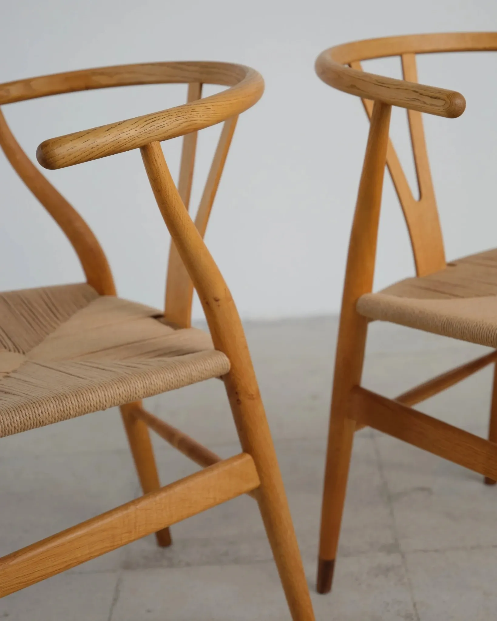 Pair of CH24 Wishbone chairs by Hans J. Wegner, Denmark, 1970s