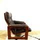 Wenge & Leather Lounge Armchair By Coja, 1981