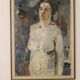 Large Swedish Mid-Century Oil On Canvas Painting" Nude Study " by Egon E:son Weinemo