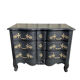 Black and brass chest of drawers