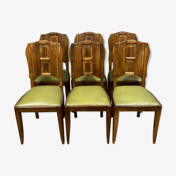 Série de 6 chaises époque art déco vers 1930-1940