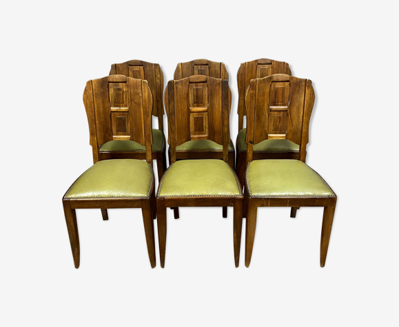 Série de 6 chaises époque art déco vers 1930-1940