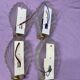 4 pressed glass wall lights with shell decor