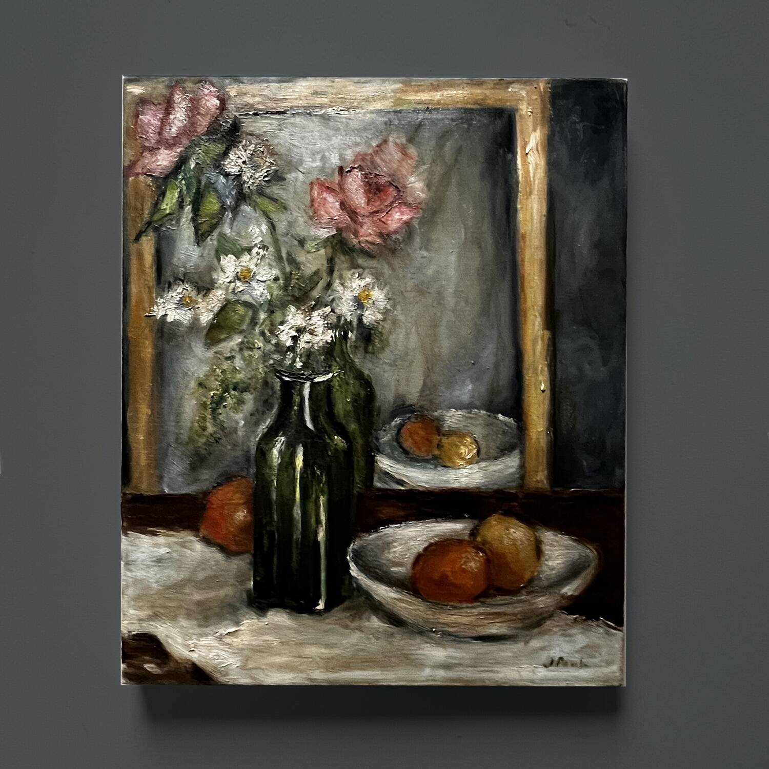 Table 60's "Bouquet in the Mirror" signed J. Paul