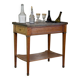 Louis XVI refreshment table in mahogany, brass and marble, 18th century.