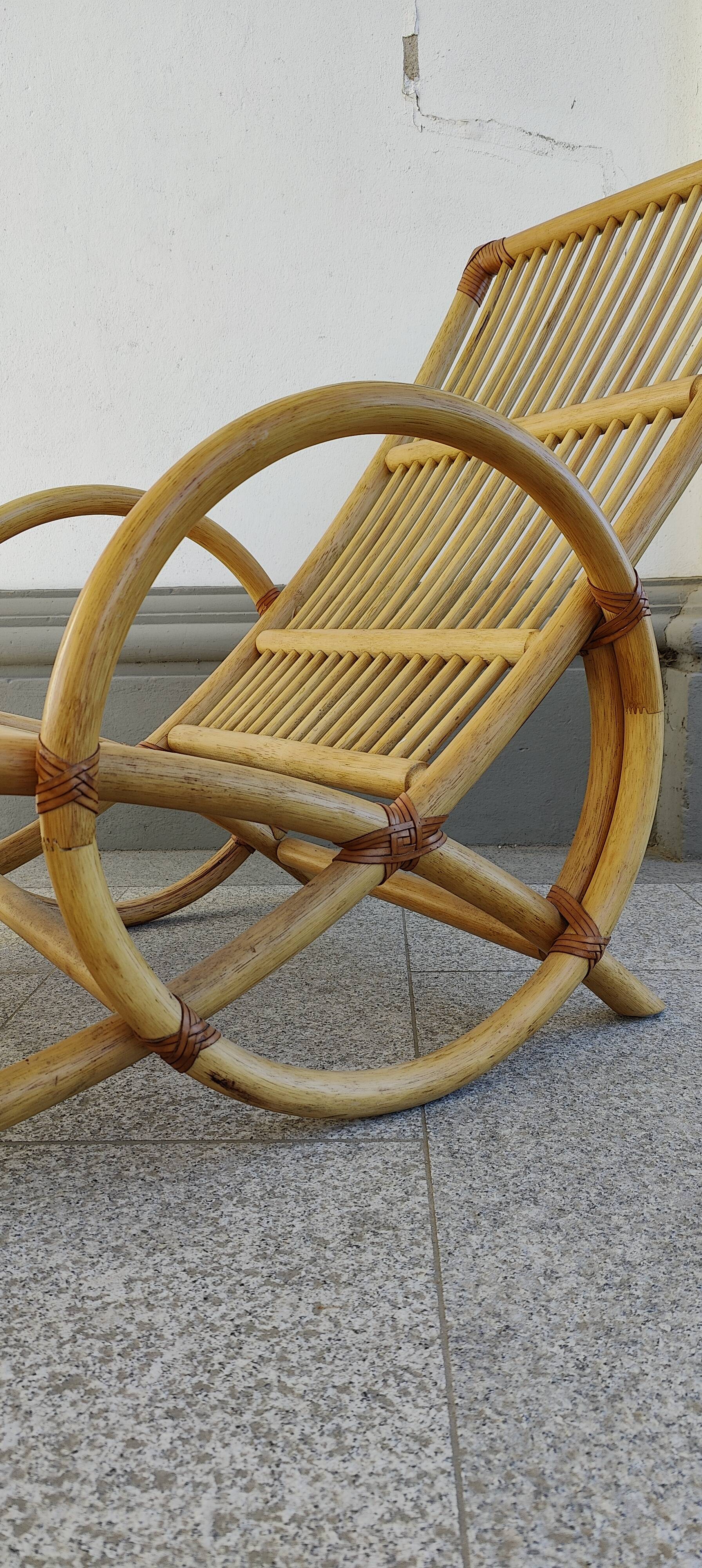 bamboo chair and footstool