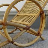 Fauteuil et repose-pieds en bambou