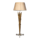 A french gilt wrought iron floor lamp, attributed to maison bagues c.1970