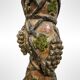 Carved wood column with grape decor, France 1900s
