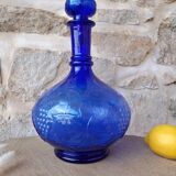 Blue glass carafe