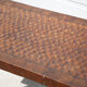 Table basse bois sculpté, table bois martelé, table d'appoint, table de salon, table vintage