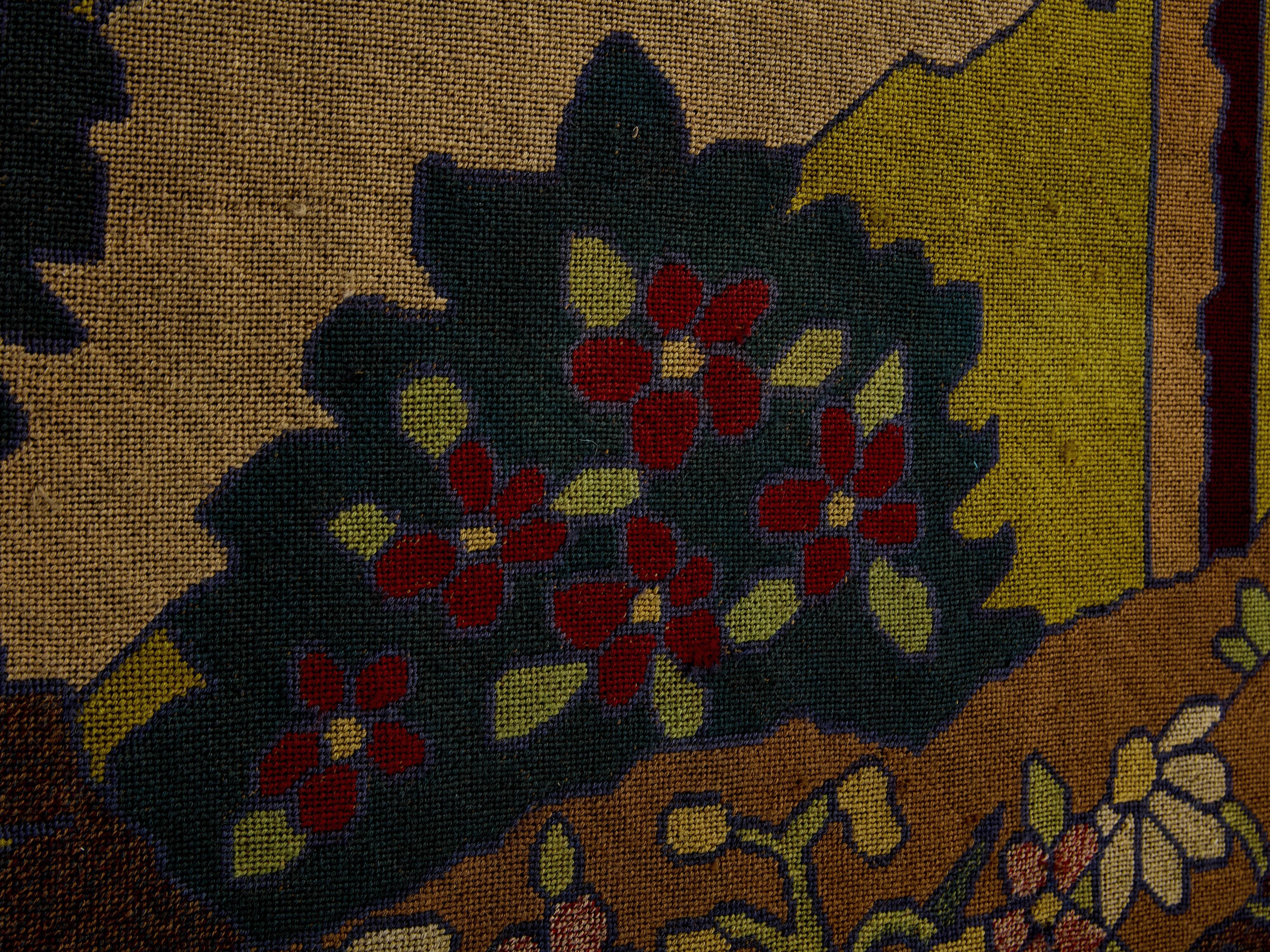 Gabriel Laneyrie tapestry panel in petit point 1934